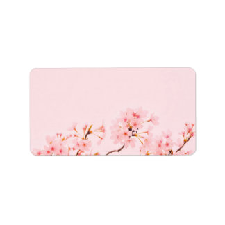pink marble flower Return Address Label
