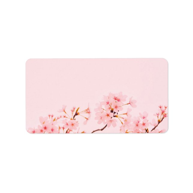 pink marble flower Return Address Label (Front)