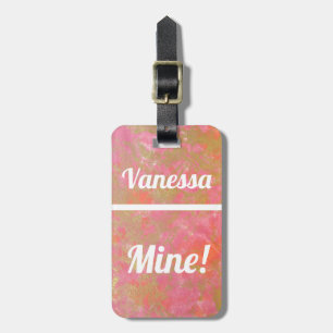 Pink Marble   Funny Luggage Tag