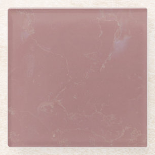Pink marble glass coaster
