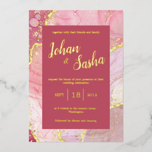 pink marble gold