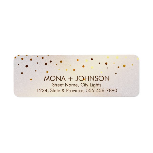 Pink Marble Gold Glitter Sparkle Confetti Dots (Front)