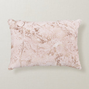 Pink marble: golden texture background. accent pillow