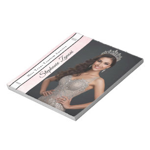 Pink Marble Ice Pageant Sash Autograph Pad SM