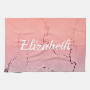 Pink Marble Kitchen Towel