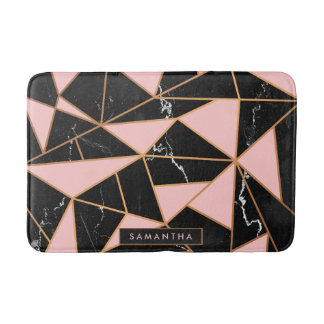 Pink Marble Mosaic Bath Mat