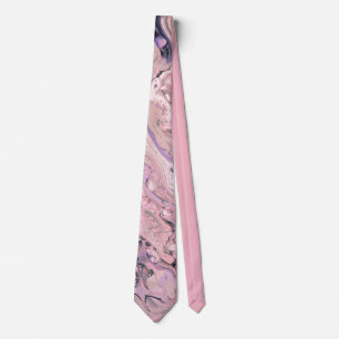 Pink Marble Neck Tie