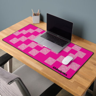 Pink Marble Pattern Desk Mat