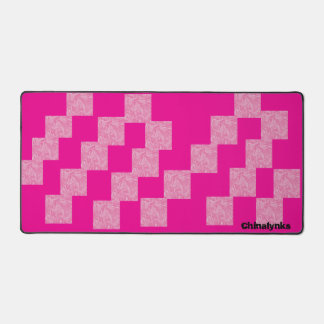 Pink Marble Pattern Desk Mat