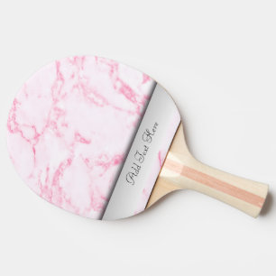 Pink  Marble Personalized Ping Pong Paddle