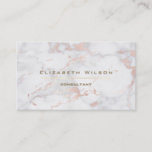 pink marble professional elegant plain business card