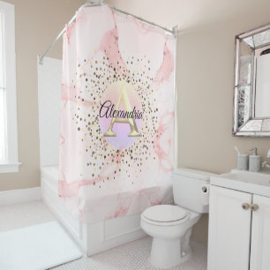 Pink Marble Speckled Monogram Personalized