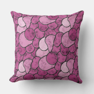 Pink Marble Stones Abstract Pattern Throw Pillow