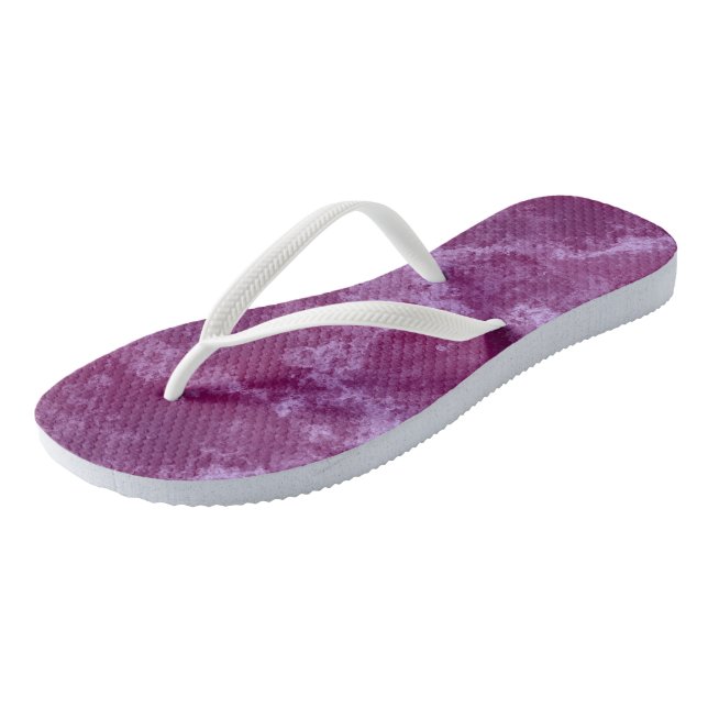 pink Marble Swirl Abstract Flip Flops (Angled)