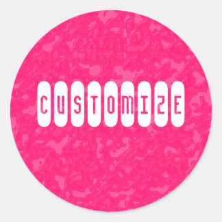 Pink Marble - Template Classic Round Sticker