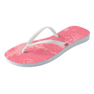 Pink Marbled Cloud abstract Flip Flops