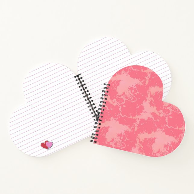 Pink Marbled Cloud abstract Notebook (Inside)