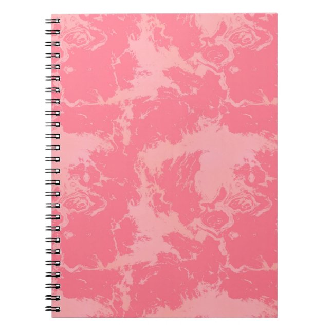 Pink Marbled Cloud abstract Notebook (Front)