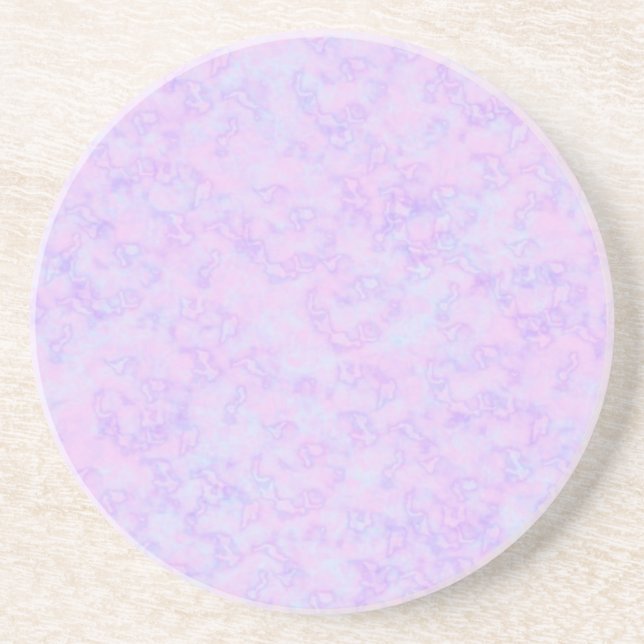 Pink Marbled Pastel Sandstone Coaster (Front)