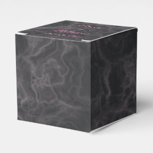 Pink Marbled Wedding Favours Box