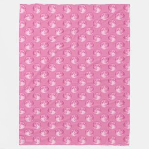 Pink Marbles Pattern Fleece Blanket
