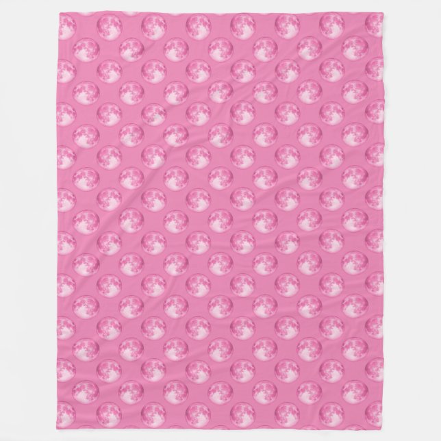 Pink Marbles Pattern Fleece Blanket (Front)