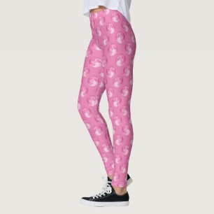 Pink Marbles Pattern Leggings