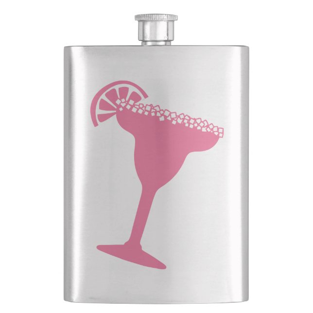 Pink Margarita Hip Flask (Front)