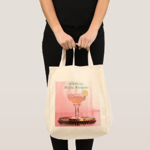 Pink Margarita & Lime bridal weekend party  Tote Bag