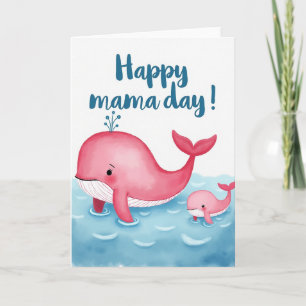 Pink Marine Moms Day Card