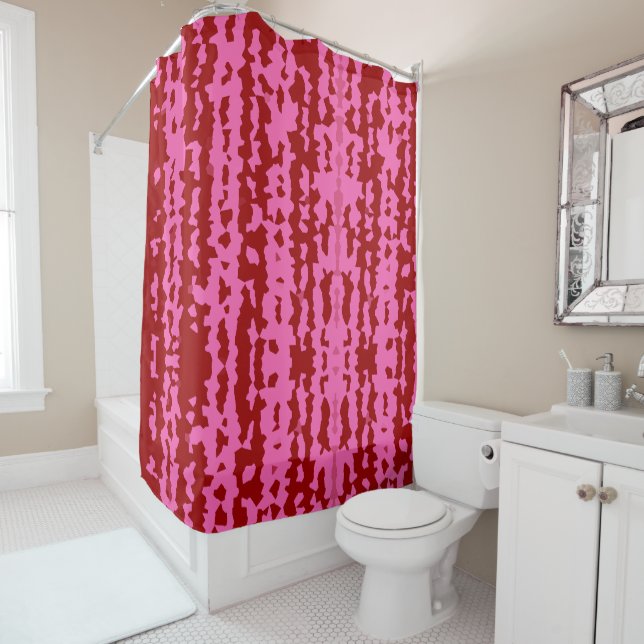 Pink Maroon Red Irregular Abstract Design  (In Situ)