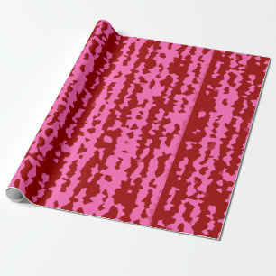Pink Maroon Red Irregular Abstract Design  Wrapping Paper