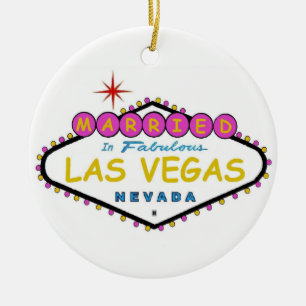 PINK Married in Las Vegas Ornament