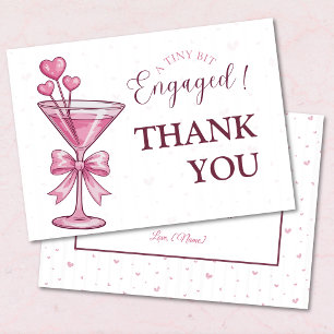 Pink Martini Bridal Shower Thank You Card Engage