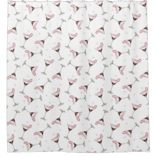 Pink Martini Cocktail Pattern Festive Holiday 