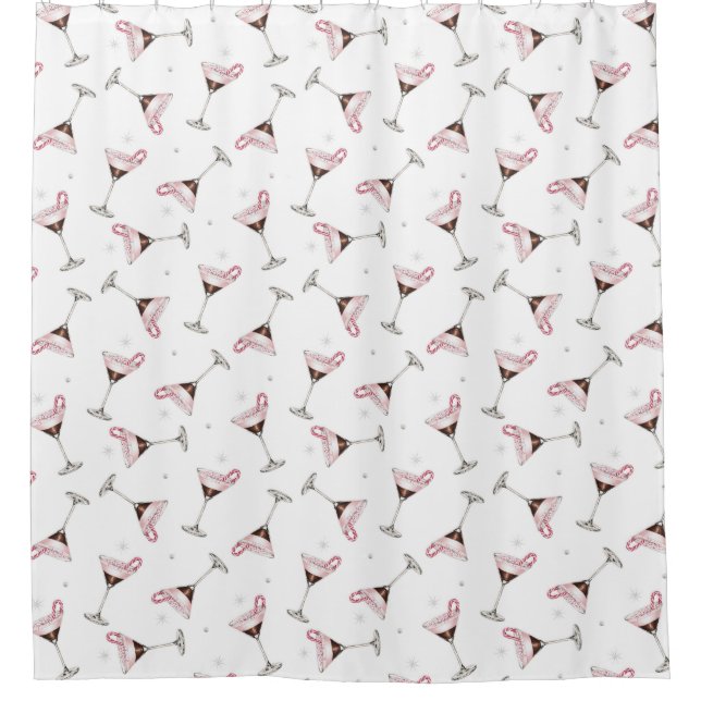 Pink Martini Cocktail Pattern Festive Holiday  (Front)