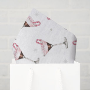 Pink Martini Cocktail Pattern Festive Holiday  Tissue Paper