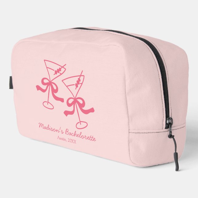 Pink Martini Personalized Bachelorette Party Favou Dopp Kit (Right Corner)