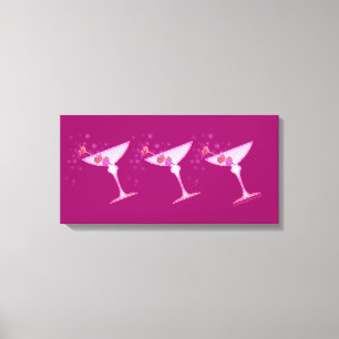PINK MARTINIS Gallery Wrapped Canvas