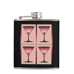 Pink Martinis Hip Flask