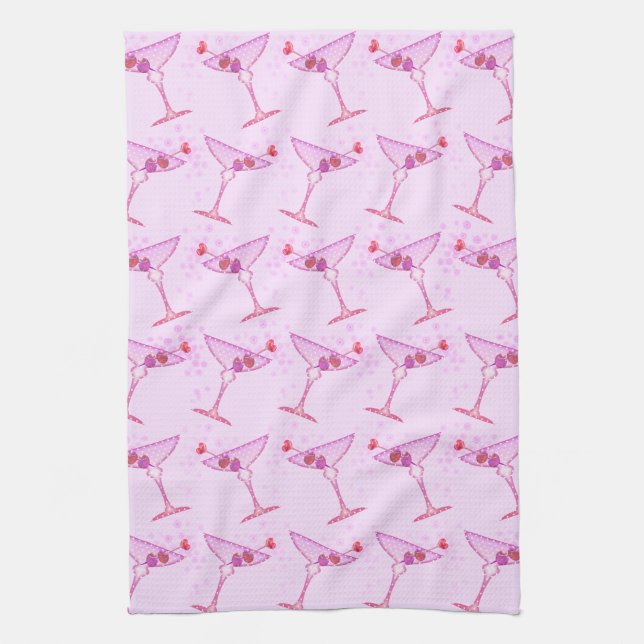 PINK MARTINIS Kitchen, Bath, Bar TOWEL (Vertical)