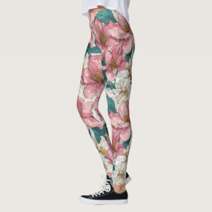 Pink Maternity Gardenias Luxury Best Friend Gifts Leggings