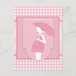 pink maternity postcard