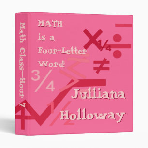 Pink Math Binder