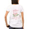 Pink matron of honour floral watercolor t-shirt