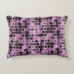 Pink, Mauve and black rose geometric Accent Pillow<br><div class="desc">Pink,  Mauve and black rose geometric</div>