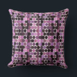 Pink, Mauve and black rose geometric Throw Pillow<br><div class="desc">Pink,  Mauve and black rose geometric</div>