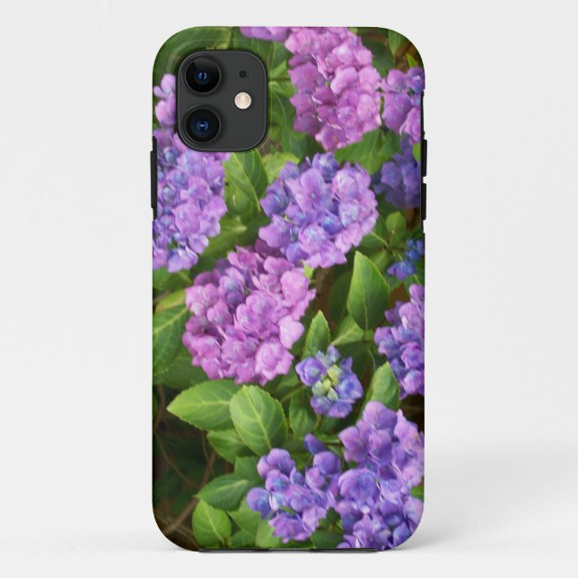 Pink, Mauve and Blue Hydrangeas Photograph Case-Mate iPhone Case (Back)