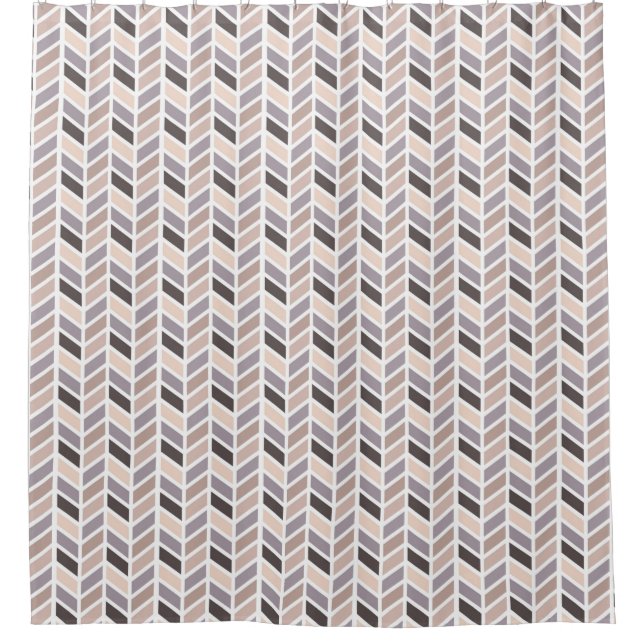 Pink, Mauve, Brown Herringbone Pattern Design (Front)