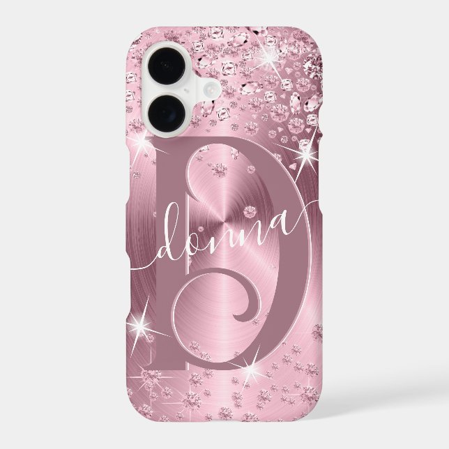 Pink Mauve Diamonds - Personalized  (Back)